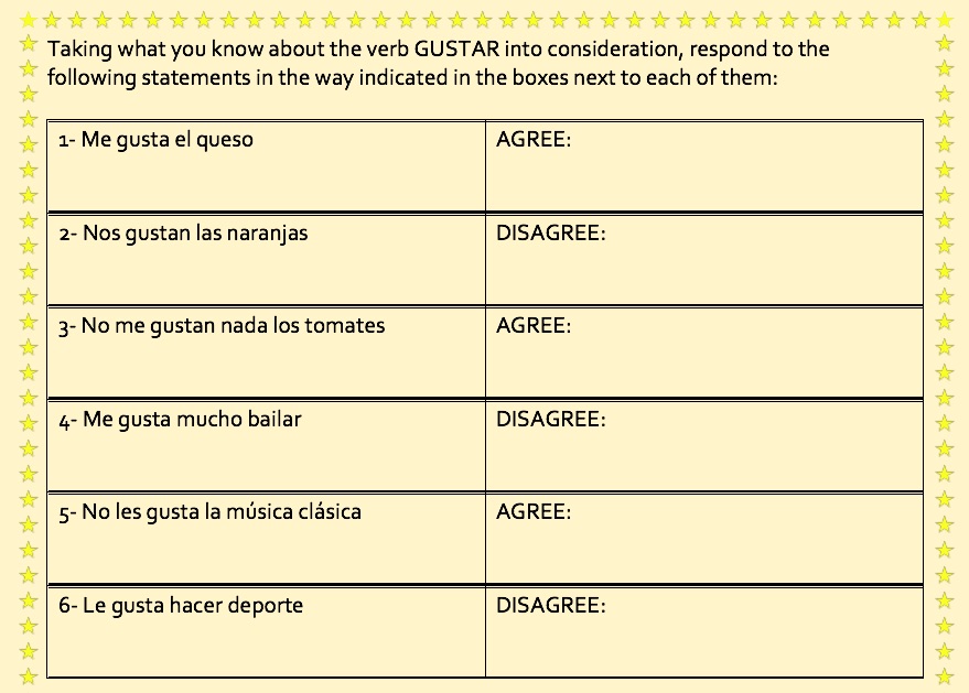 responding-to-statements-made-with-gustar